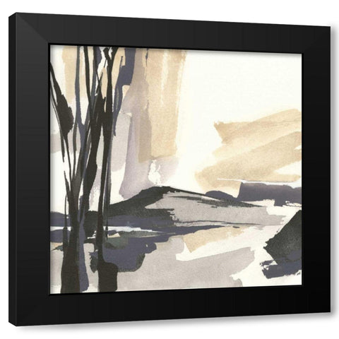 Placid IV Black Modern Wood Framed Art Print by Paschke, Chris
