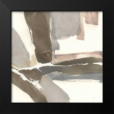 White and Placid II Black Modern Wood Framed Art Print by Paschke, Chris