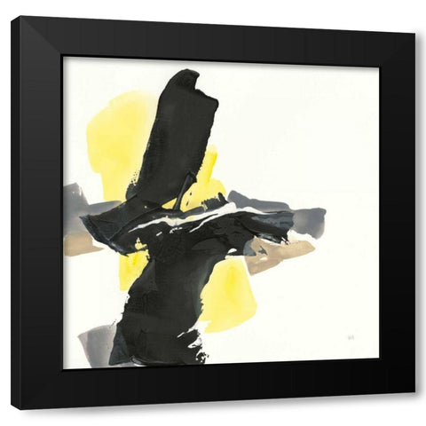 Black and Yellow IV Black Modern Wood Framed Art Print by Paschke, Chris