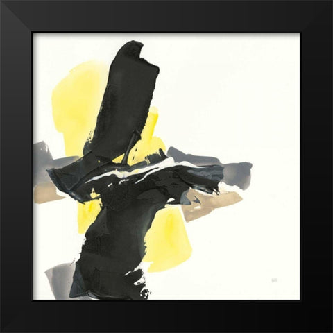 Black and Yellow IV Black Modern Wood Framed Art Print by Paschke, Chris