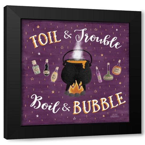 Haunted Halloween IV Black Modern Wood Framed Art Print by Marshall, Laura