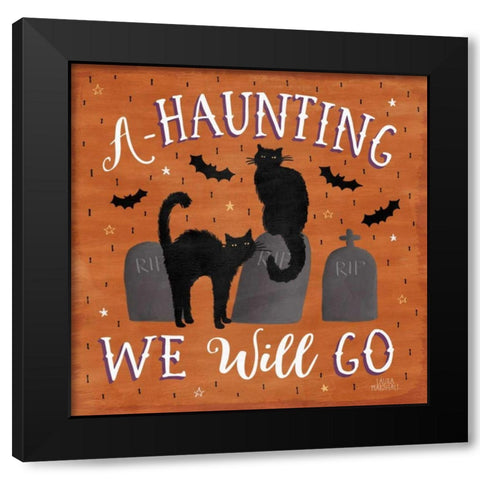 Haunted Halloween V Black Modern Wood Framed Art Print with Double Matting by Marshall, Laura