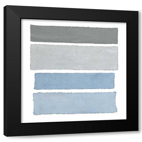 Painted Weaving I on White Sq Black Modern Wood Framed Art Print by Rhue, Piper