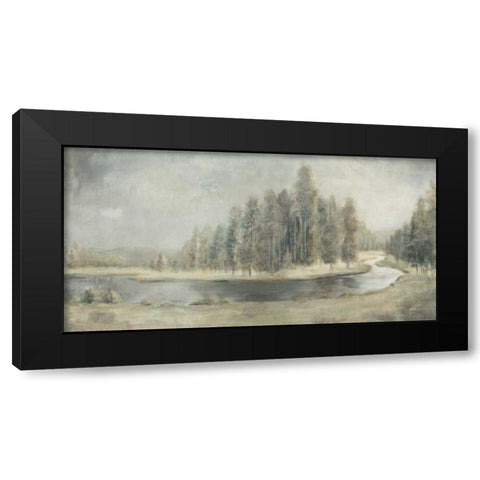 Landscape Trio IV Black Modern Wood Framed Art Print with Double Matting by Nai, Danhui