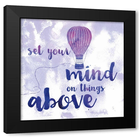 Words of Faith I Black Modern Wood Framed Art Print with Double Matting by Adams, Sarah