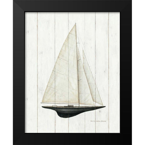 Sailboat II Black Modern Wood Framed Art Print by Brown, David Carter