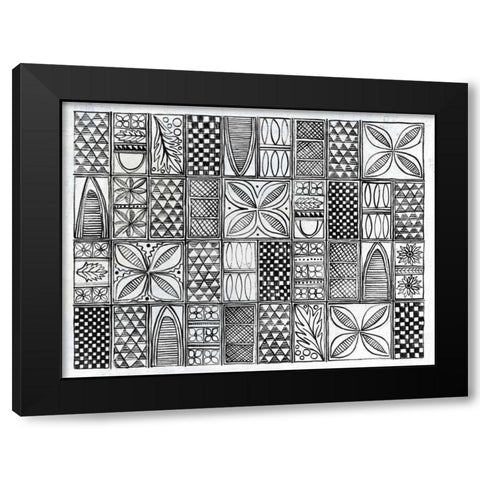 Patterns of the Amazon II BW Black Modern Wood Framed Art Print with Double Matting by Lovell, Kathrine