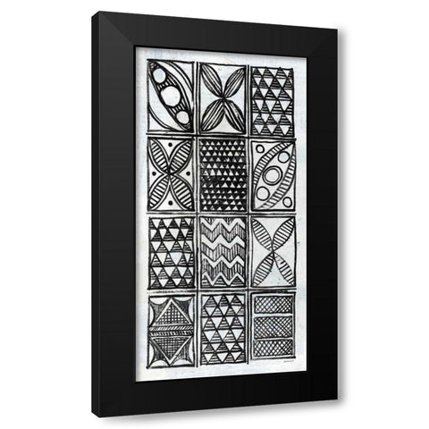 Patterns of the Amazon III BW Black Modern Wood Framed Art Print by Lovell, Kathrine
