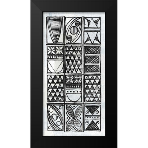 Patterns of the Amazon IV BW Black Modern Wood Framed Art Print by Lovell, Kathrine