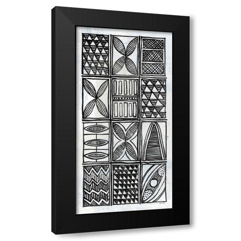 Patterns of the Amazon V BW Black Modern Wood Framed Art Print with Double Matting by Lovell, Kathrine