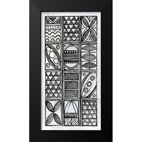 Patterns of the Amazon VI BW Black Modern Wood Framed Art Print by Lovell, Kathrine
