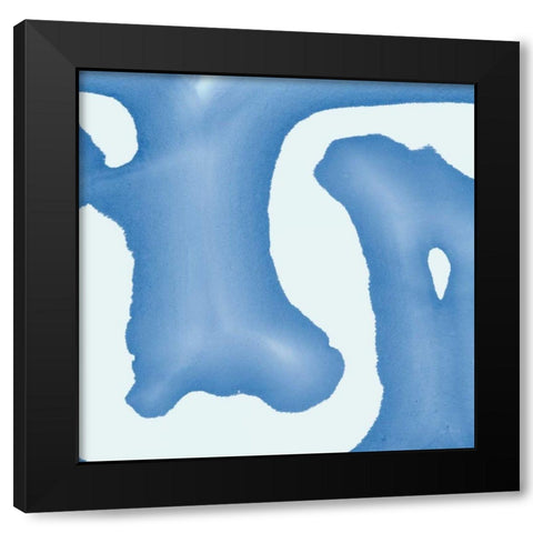 Batik Blue I Black Modern Wood Framed Art Print with Double Matting by Rhue, Piper