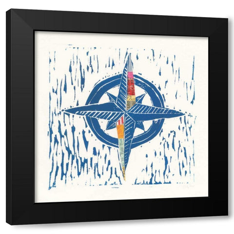 Nautical Collage I Black Modern Wood Framed Art Print by Prahl, Courtney