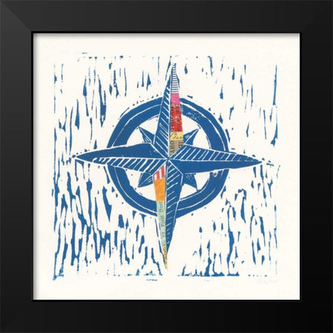 Nautical Collage I Black Modern Wood Framed Art Print by Prahl, Courtney