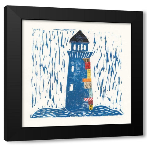 Nautical Collage II Black Modern Wood Framed Art Print with Double Matting by Prahl, Courtney