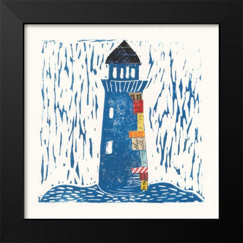 Nautical Collage II Black Modern Wood Framed Art Print by Prahl, Courtney