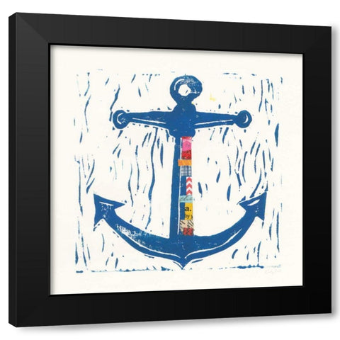 Nautical Collage III Black Modern Wood Framed Art Print by Prahl, Courtney