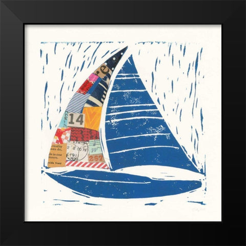 Nautical Collage IV Black Modern Wood Framed Art Print by Prahl, Courtney