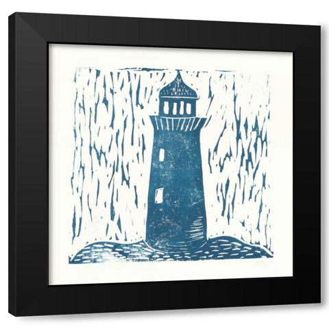 Nautical Collage on White I Black Modern Wood Framed Art Print by Prahl, Courtney