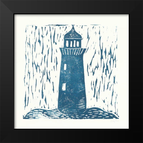 Nautical Collage on White I Black Modern Wood Framed Art Print by Prahl, Courtney