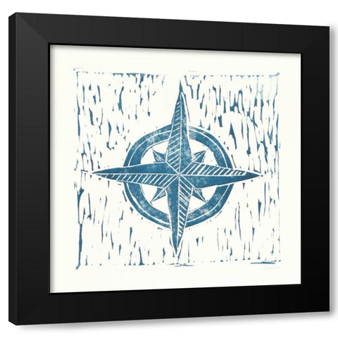 Nautical Collage on White II Black Modern Wood Framed Art Print by Prahl, Courtney