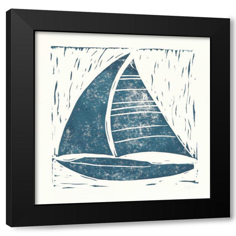 Nautical Collage on White IV Black Modern Wood Framed Art Print by Prahl, Courtney