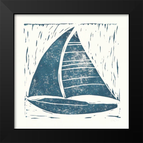 Nautical Collage on White IV Black Modern Wood Framed Art Print by Prahl, Courtney