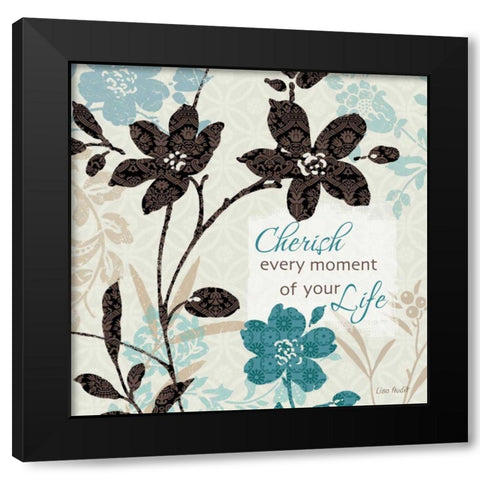 Botanical Touch Quote I Black Modern Wood Framed Art Print with Double Matting by Audit, Lisa