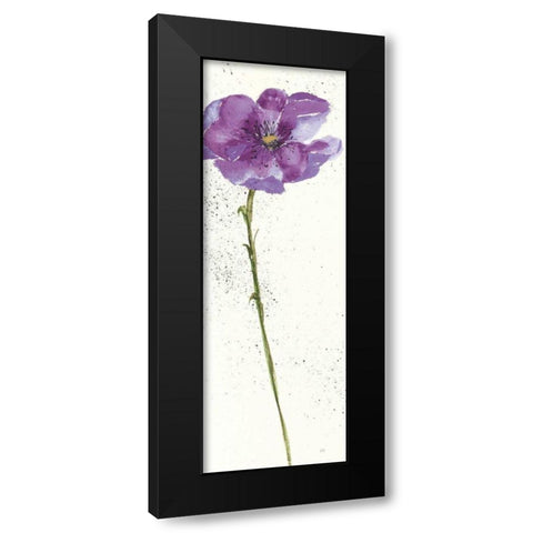 Mint Poppies I in Purple Crop Black Modern Wood Framed Art Print by Paschke, Chris
