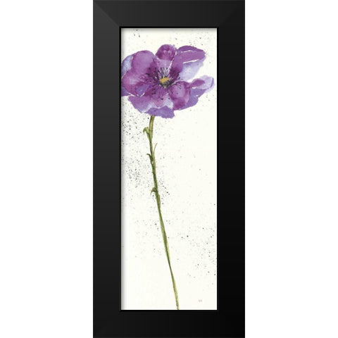Mint Poppies I in Purple Crop Black Modern Wood Framed Art Print by Paschke, Chris