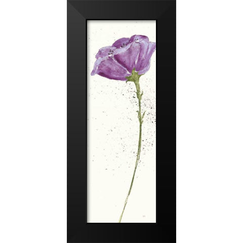 Mint Poppies II in Purple Crop Black Modern Wood Framed Art Print by Paschke, Chris