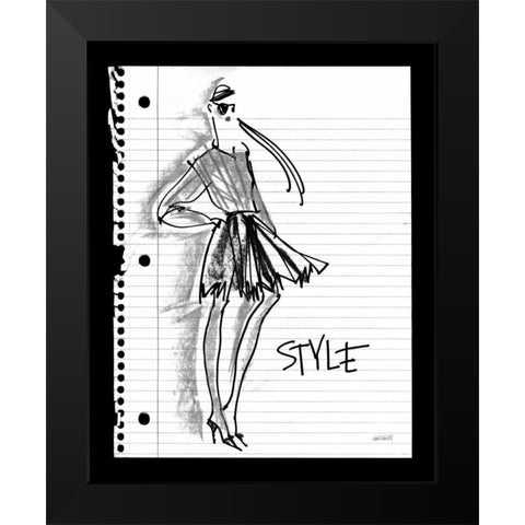 Doodle Style Black Modern Wood Framed Art Print by Tavoletti, Anne