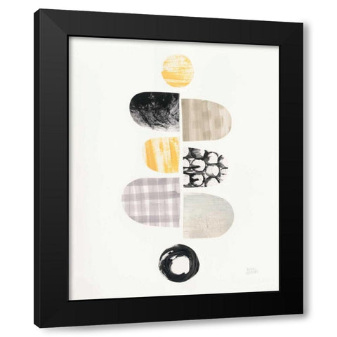 Mod Neutrals I Black Modern Wood Framed Art Print with Double Matting by Averinos, Melissa