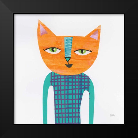 Cool Cats II Black Modern Wood Framed Art Print by Averinos, Melissa