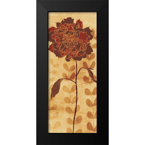 Sarahs Garden II Black Modern Wood Framed Art Print by Adams, Sarah