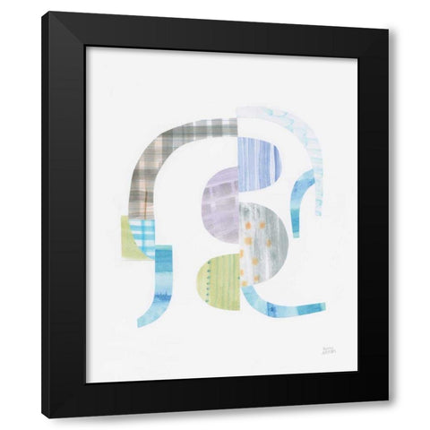 Fragments V Black Modern Wood Framed Art Print with Double Matting by Averinos, Melissa