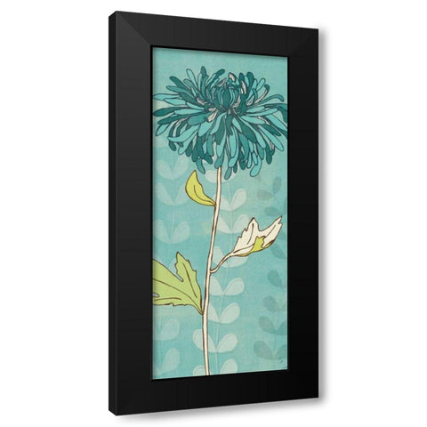 Sarahs Garden in Blue I Black Modern Wood Framed Art Print with Double Matting by Adams, Sarah