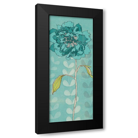 Sarahs Garden in Blue II Black Modern Wood Framed Art Print with Double Matting by Adams, Sarah