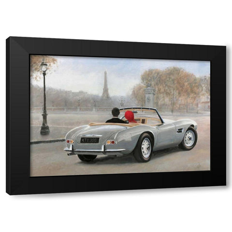 Ride in Paris III Black Modern Wood Framed Art Print with Double Matting by Fabiano, Marco