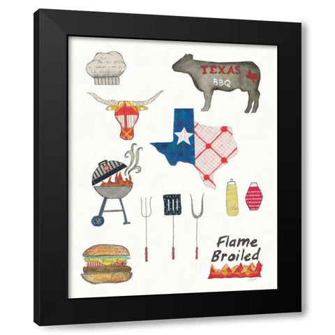 Summer Grilling II Black Modern Wood Framed Art Print by Prahl, Courtney