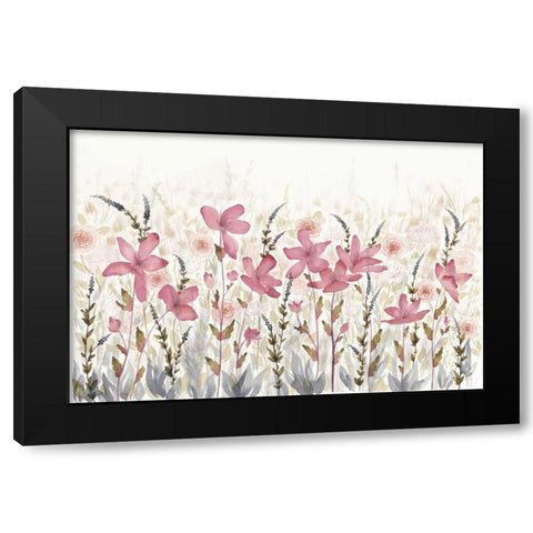 Watercolor Garden Light Black Modern Wood Framed Art Print with Double Matting by DeNeige, Elyse