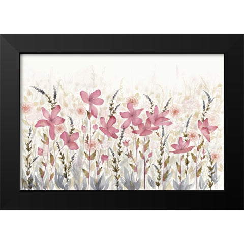 Watercolor Garden Light Black Modern Wood Framed Art Print by DeNeige, Elyse