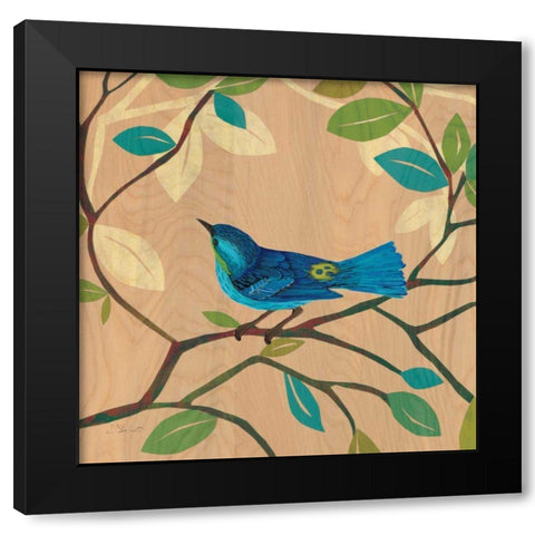 Songbird IV Black Modern Wood Framed Art Print by D Salusti