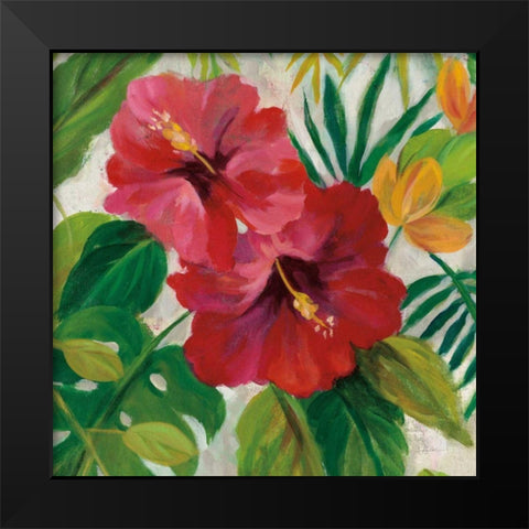 Tropical Jewels I v2 Crop Black Modern Wood Framed Art Print by Vassileva, Silvia