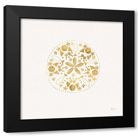 Sea Charms II no Words Black Modern Wood Framed Art Print with Double Matting by Charron, Veronique
