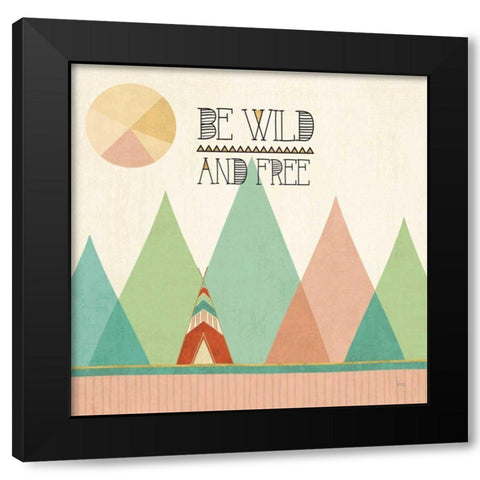 Southwest Geo II Black Modern Wood Framed Art Print with Double Matting by Charron, Veronique