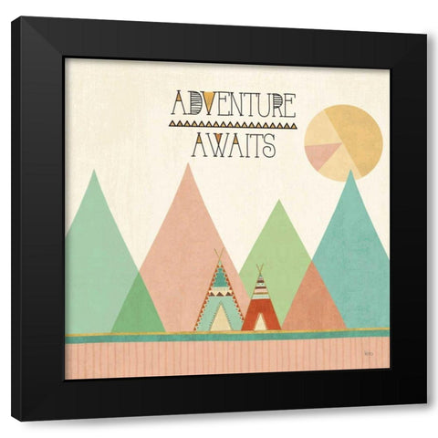 Southwest Geo III Black Modern Wood Framed Art Print by Charron, Veronique