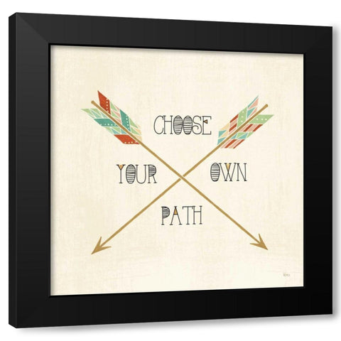 Southwest Geo IV Black Modern Wood Framed Art Print with Double Matting by Charron, Veronique