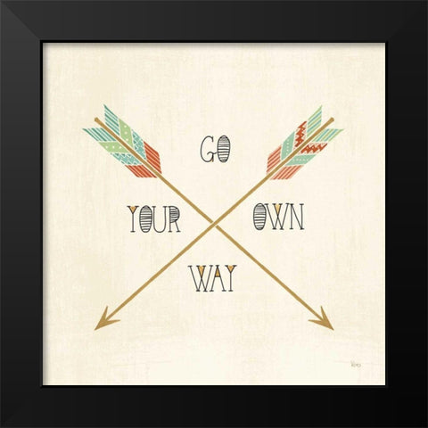 Southwest Geo V Black Modern Wood Framed Art Print by Charron, Veronique