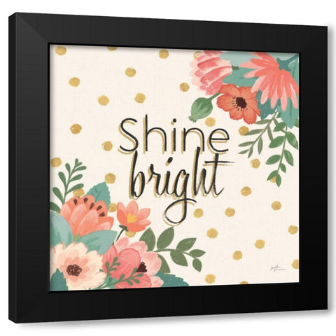 Gorgeous V Black Modern Wood Framed Art Print by Penner, Janelle